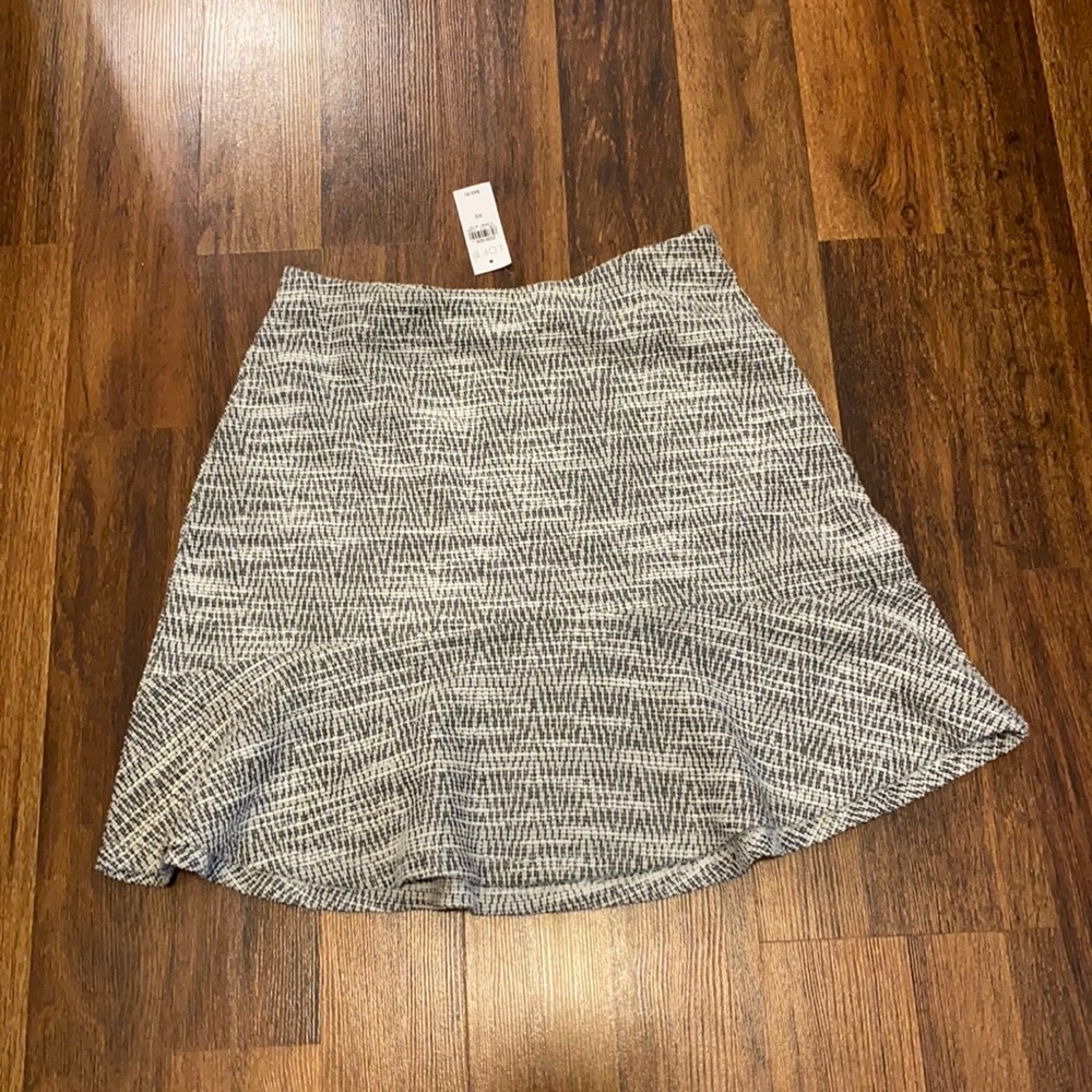 White, black and gray Flip Skirt
